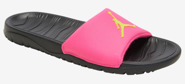 JORDAN BREAK SLIDE SANDALS Black Pink Yellow